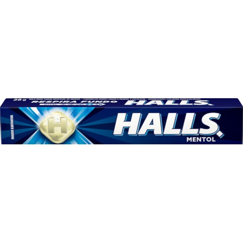 Bala Halls Mentol Envelope 28g Caixa C/ 21 un