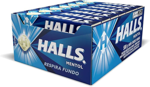 Bala Halls Mentol Envelope 28g Caixa C/ 21 un