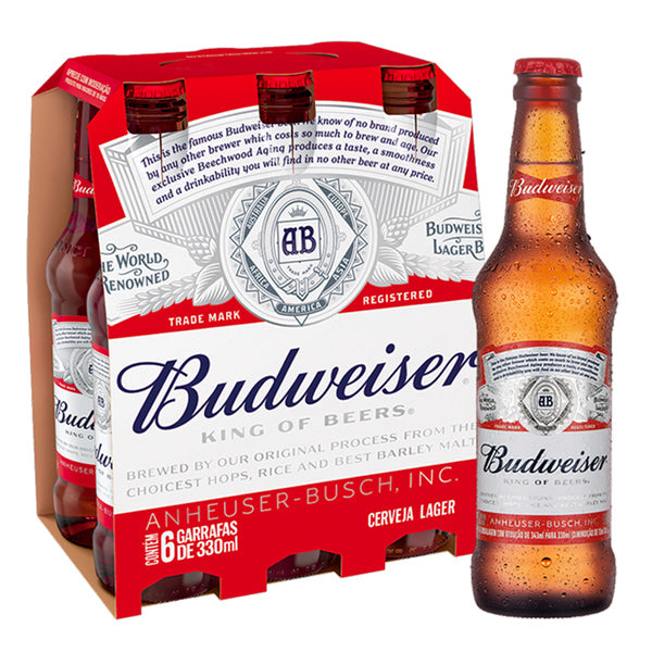 Budweiser 330ml cx c/ 6 un