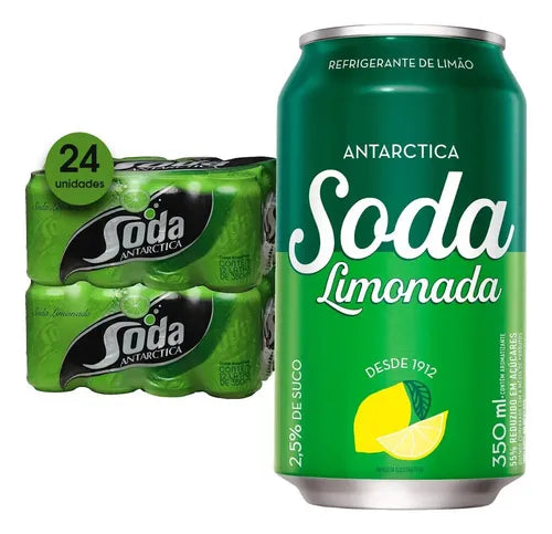 Refrigerante Soda Limonada Antarctica Lata 350ml Cx C/12 un