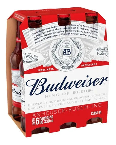 Budweiser 330ml cx c/ 6 un