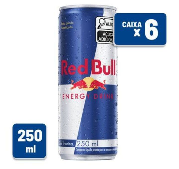 Energético Red Bull Lata 250ml Lata C/ 6 Um