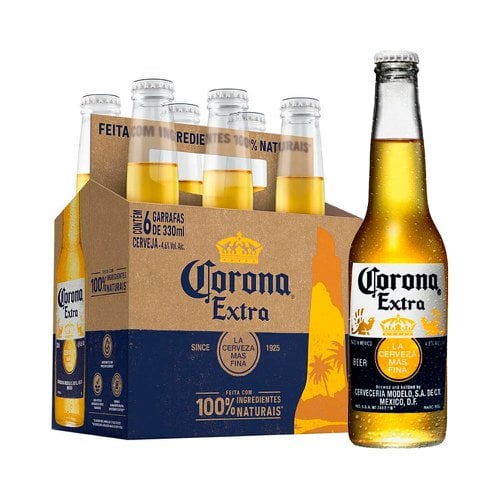 Corona Extra LN 330ml cx c/ 6 un